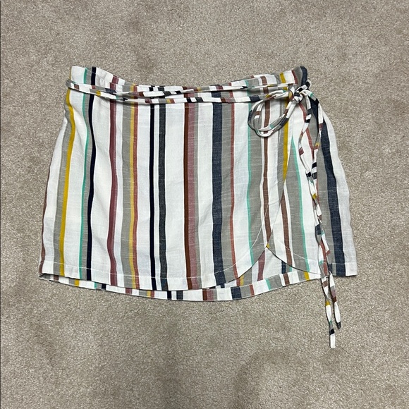 Free People Striped Multicolor Wrap Skirt - Picture 1 of 16